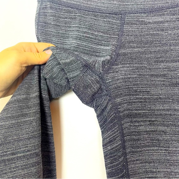 Athleta Womens Striated Brush Stroke Print Leggings Gray Sz XXS Gym Fitness Fall - Picture 7 of 10